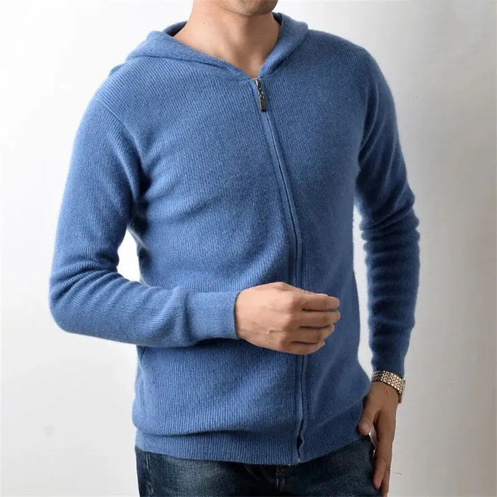 100% Cashmere Zip-Up Hoodie